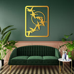 Contemporary Flying Geese Metal Wall Art 62 × 82 cm / Black