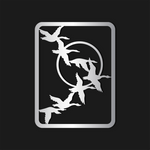 Contemporary Flying Geese Metal Wall Art 62 × 82 cm / Black