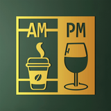 Modern Coffee and Wine Metal Wall Art 62 × 62 cm / Black