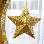 3D Metal Crescent Moon Islamic Decor 110 cm / Gold