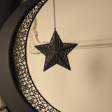 3D Metal Crescent Moon Islamic Decor 110 cm / Gold