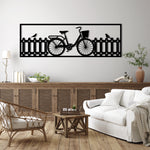 Retro Bicycle Metal Wall Art 92 × 30 cm / Black