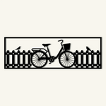 Retro Bicycle Metal Wall Art 92 × 30 cm / Black