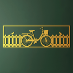 Retro Bicycle Metal Wall Art 92 × 30 cm / Black