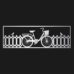 Retro Bicycle Metal Wall Art 92 × 30 cm / Black
