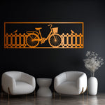 Retro Bicycle Metal Wall Art 92 × 30 cm / Black