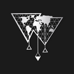 Minimalist World Map Metal Wall Art 66 × 60 cm / Black
