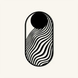 Modern Abstract Wave Metal Wall Art 39 × 75 cm / Black
