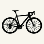 Sporty Bicycle Metal Wall Art 67 × 39 cm / Black