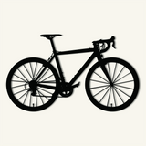 Sporty Bicycle Metal Wall Art 67 × 39 cm / Black