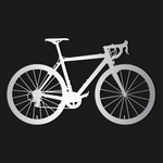 Sporty Bicycle Metal Wall Art 67 × 39 cm / Black
