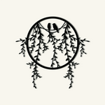 Tranquil Birds and Branches Metal Wall Art 67 × 65 cm / Black