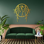 Tranquil Birds and Branches Metal Wall Art 67 × 65 cm / Black