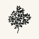 Elegant Botanical Leaves Metal Wall Art 68 × 81 cm / Black