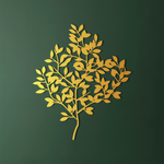 Elegant Botanical Leaves Metal Wall Art 68 × 81 cm / Black