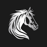 Majestic Horse Head Metal Wall Art 56 × 62 cm / Black