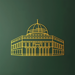Dome of Rock Metal Wall Art 70 × 49 cm / Black
