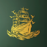 Classic Sailing Ship Metal Wall Art 61 x 62 cm / Black