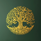 Majestic Tree of Life Metal Wall Art 62 x 62 cm / Black