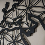 Majestic Tree of Life Metal Wall Art 62 x 62 cm / Black