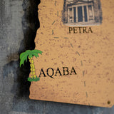 Geography of Jordan Metal Wall Art