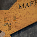 Geography of Jordan Metal Wall Art