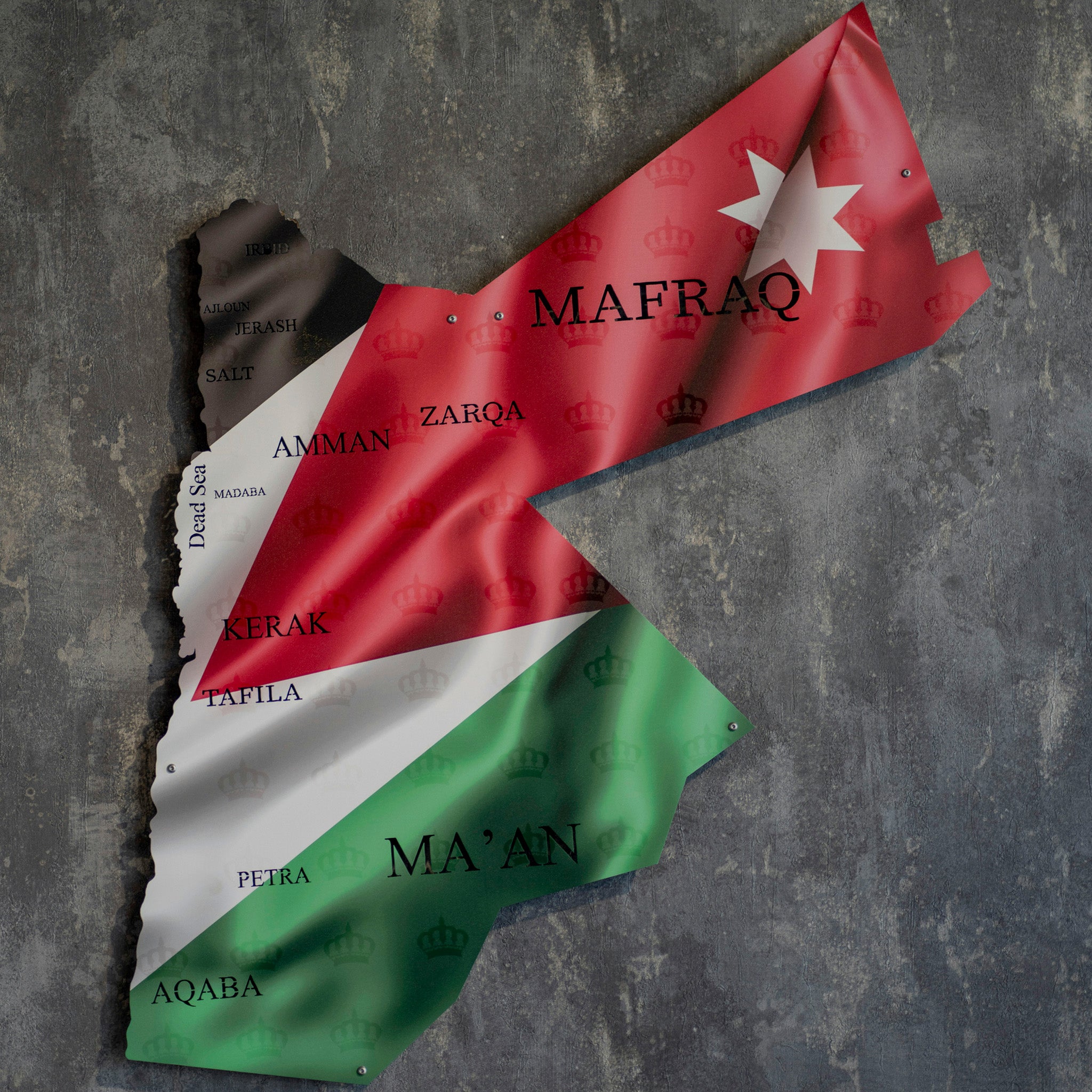 Jordan Flag Metal Wall Art