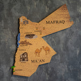Geography of Jordan Metal Wall Art