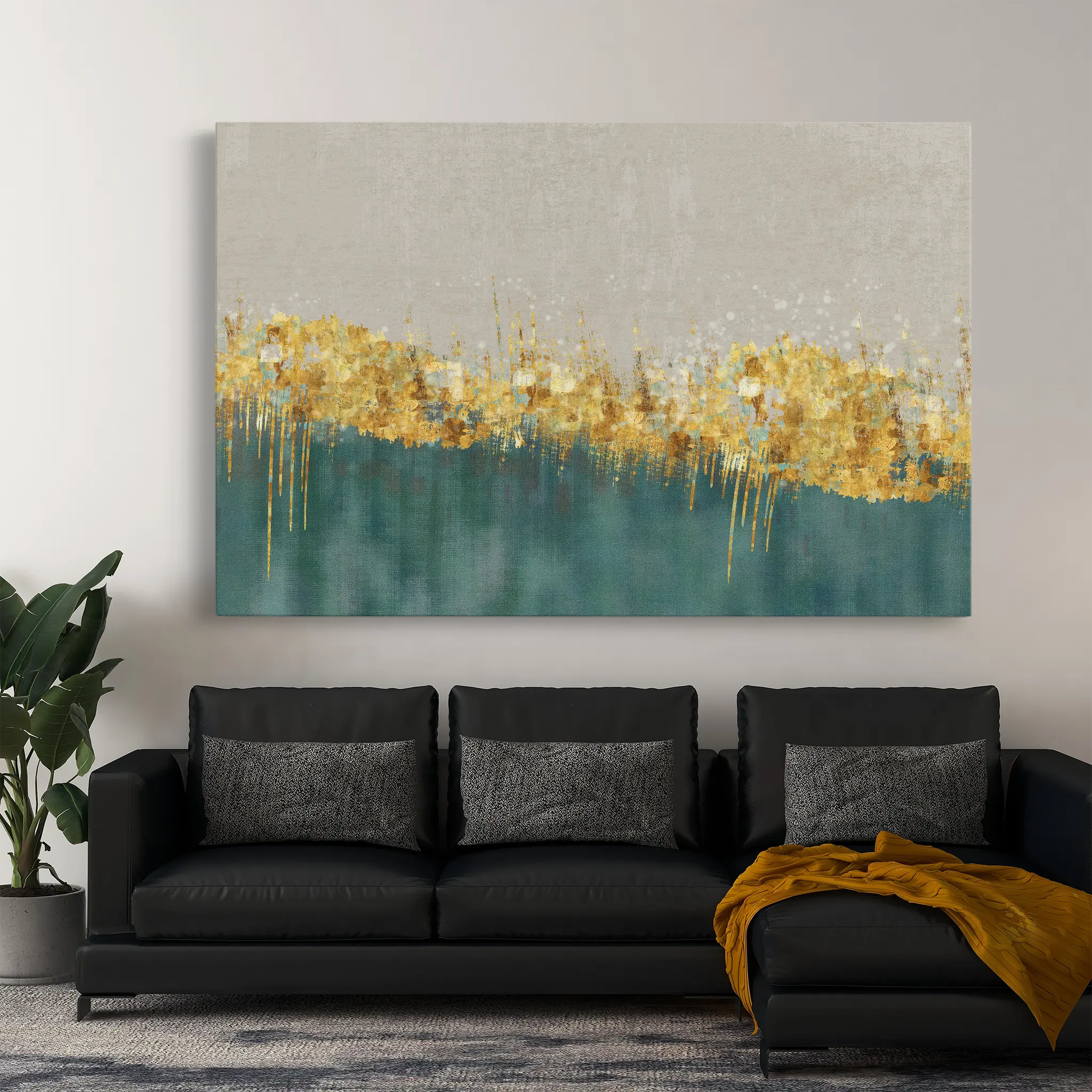 Abstract Canvas Wall Art WAD001-A 90 x 60 cm / Stretched on hidden frame