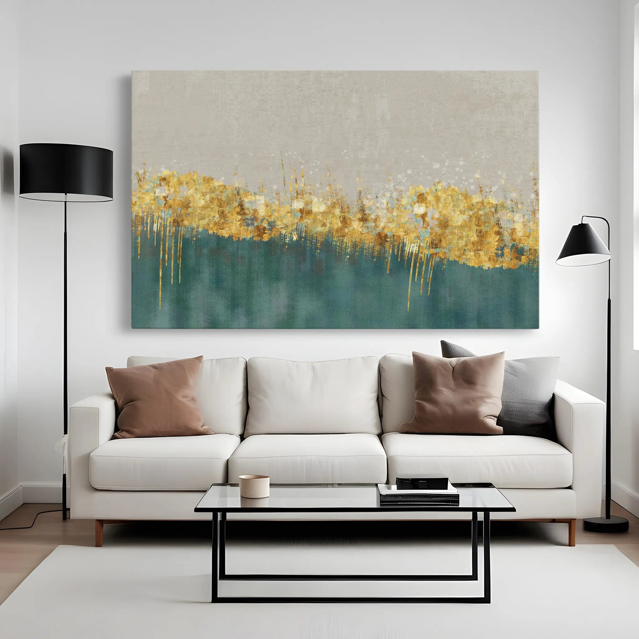 Abstract Canvas Wall Art WAD001-A 90 x 60 cm / Stretched on hidden frame