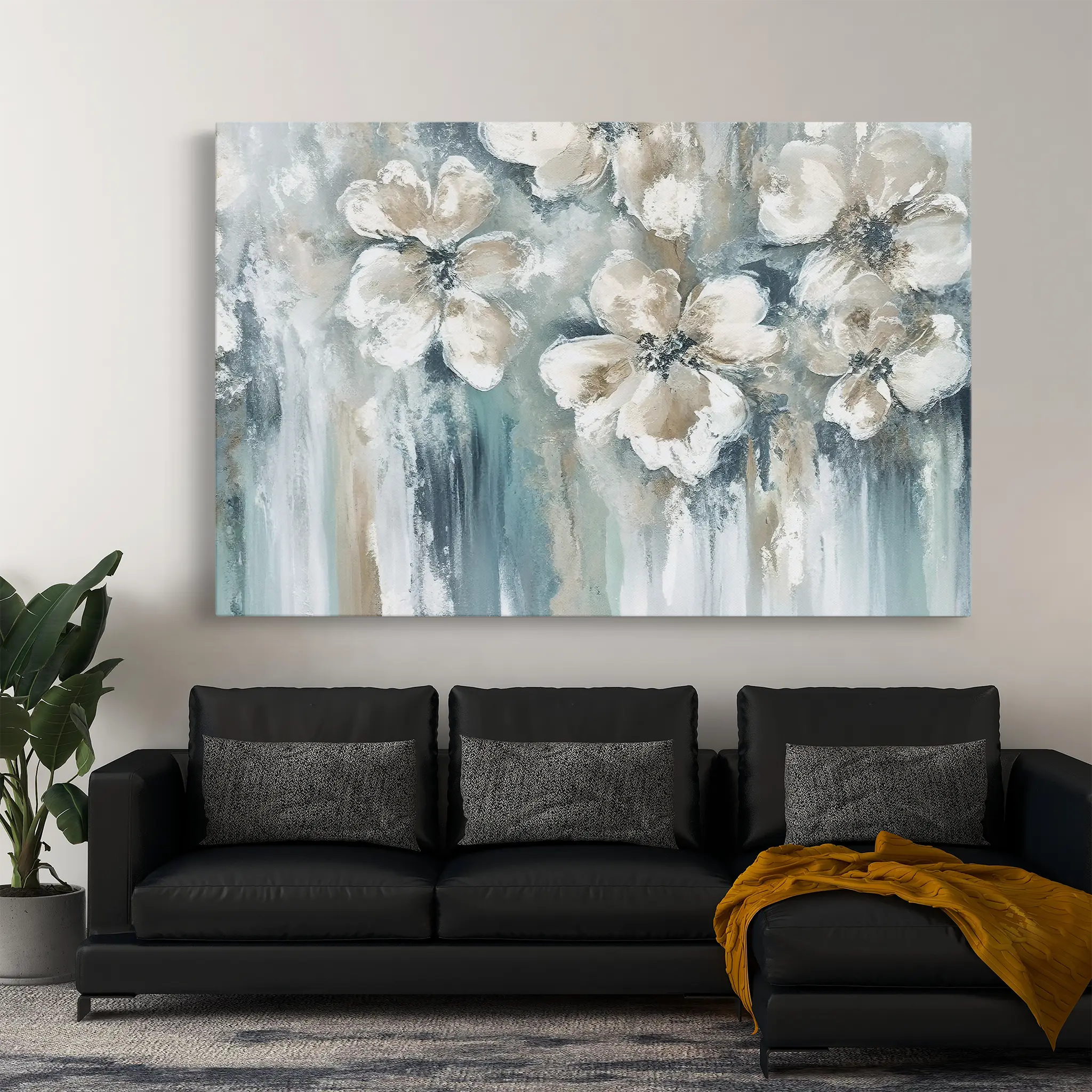 Floral Canvas Wall Art WAD001-F 90 x 60 cm / Stretched on hidden frame