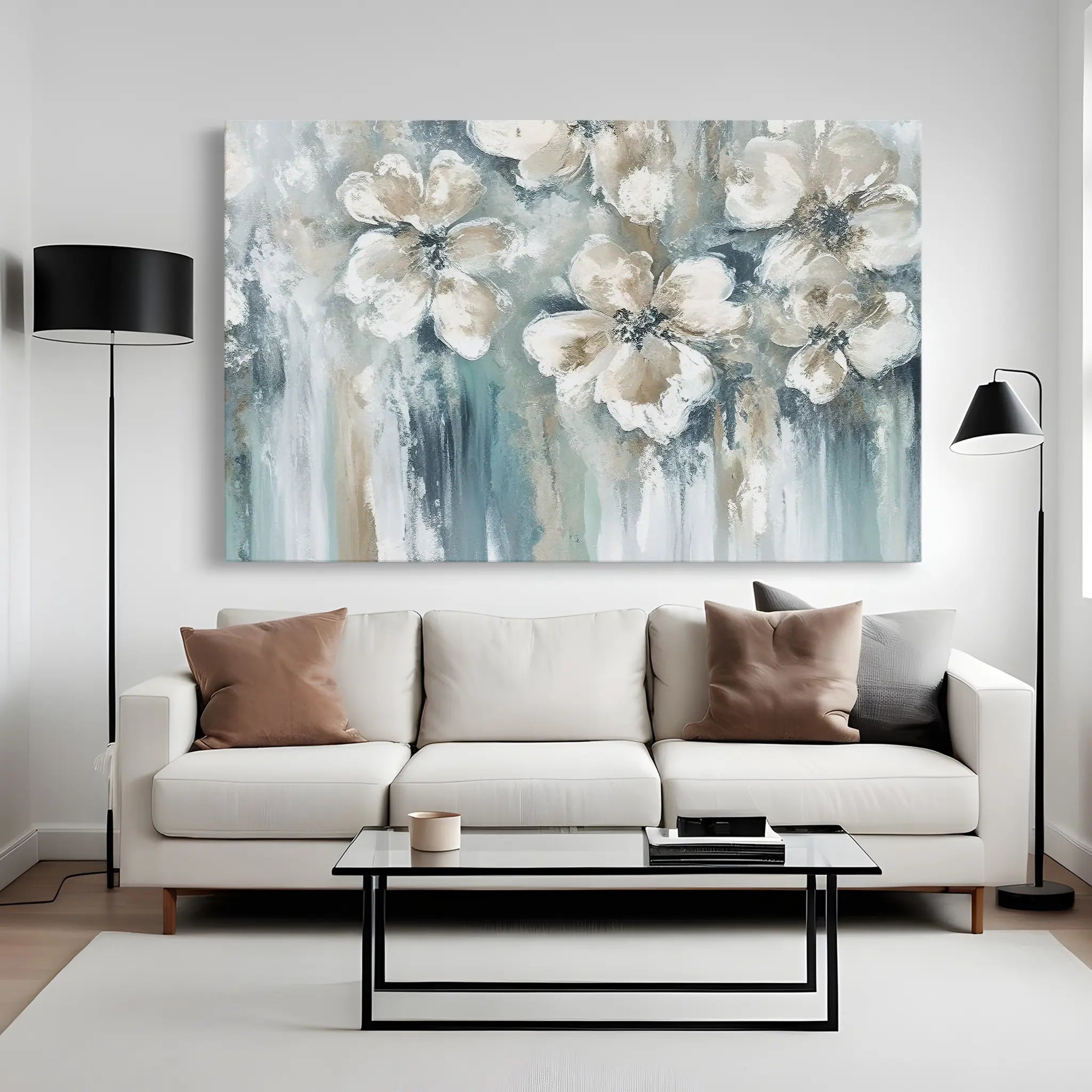 Floral Canvas Wall Art WAD001-F 90 x 60 cm / Stretched on hidden frame