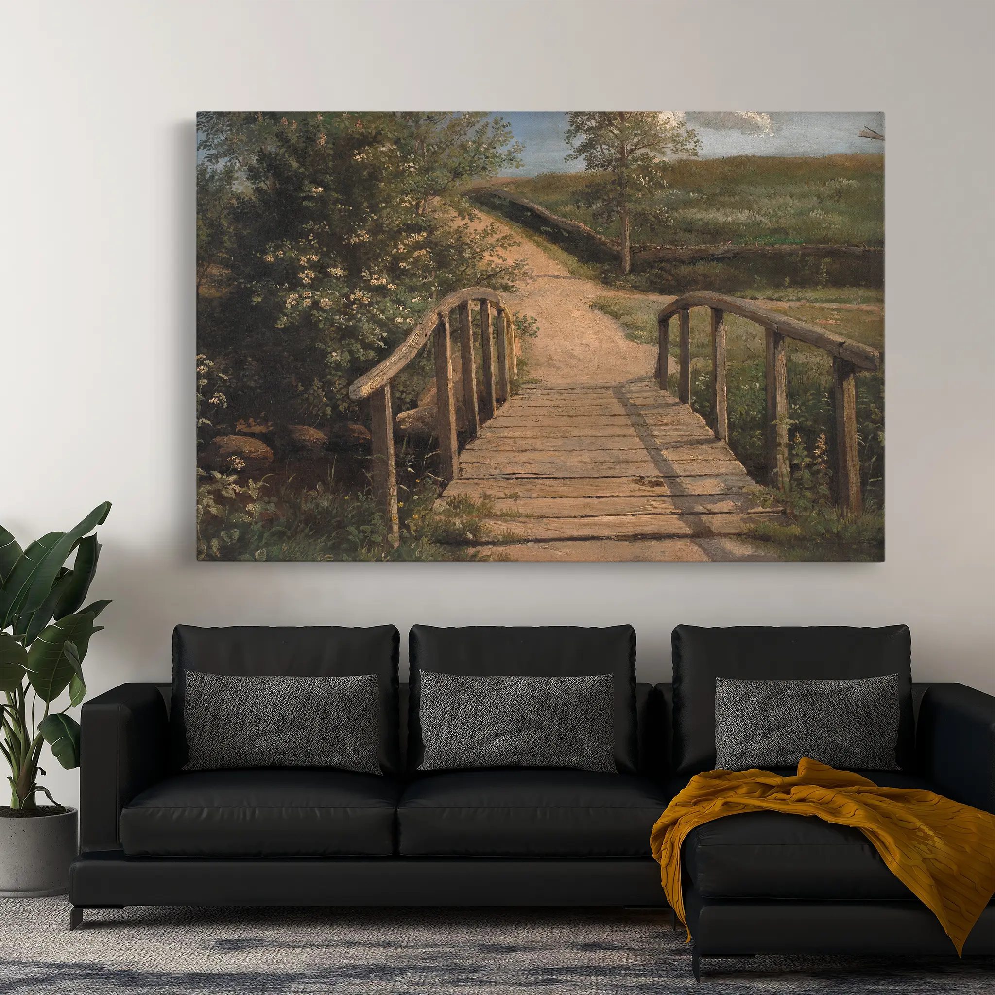 Landscape Canvas Wall Art WAD001-L 90 x 60 cm / Stretched on hidden frame