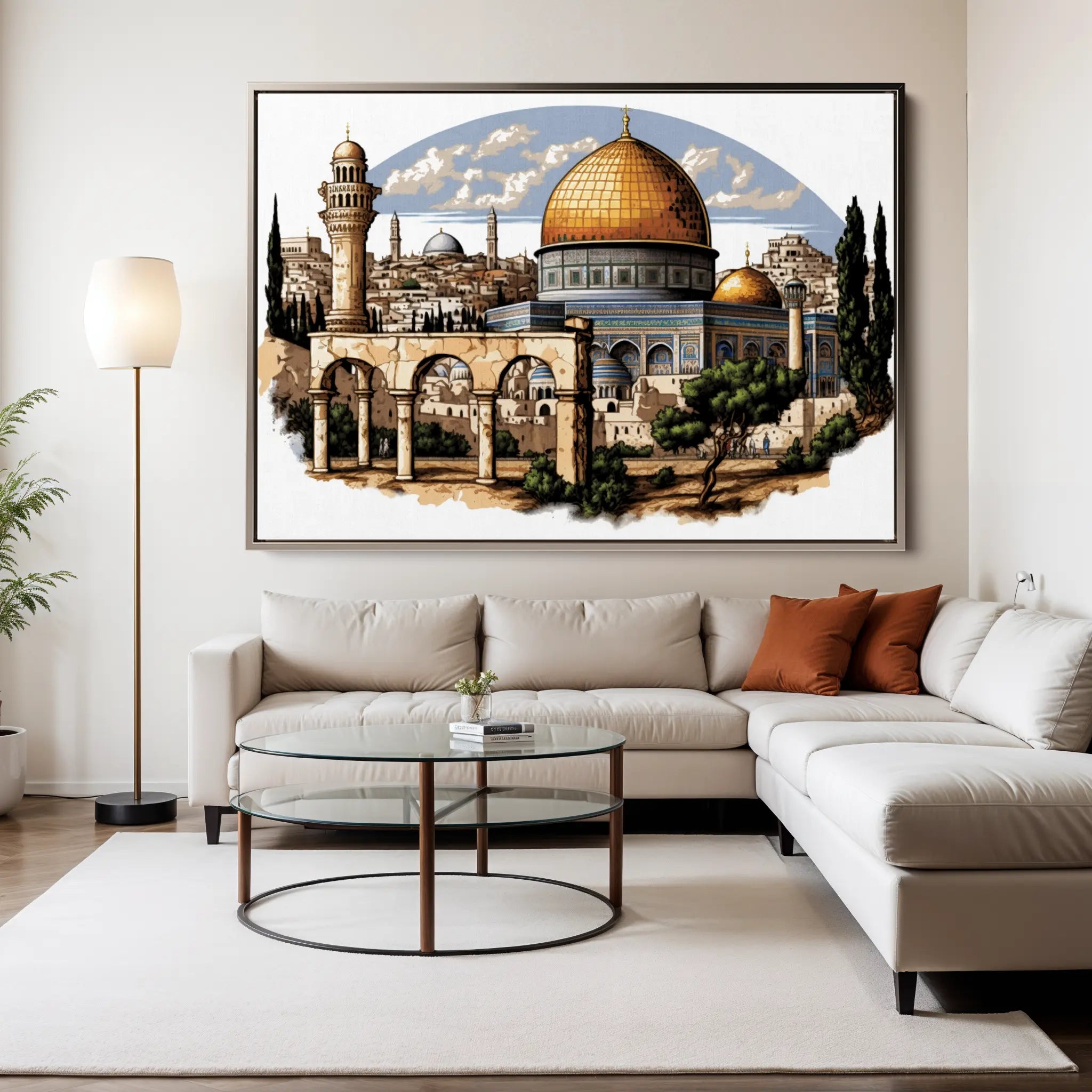 Palestine Canvas Wall Art WAD001-PL 90 x 60 cm / Stretched on hidden frame