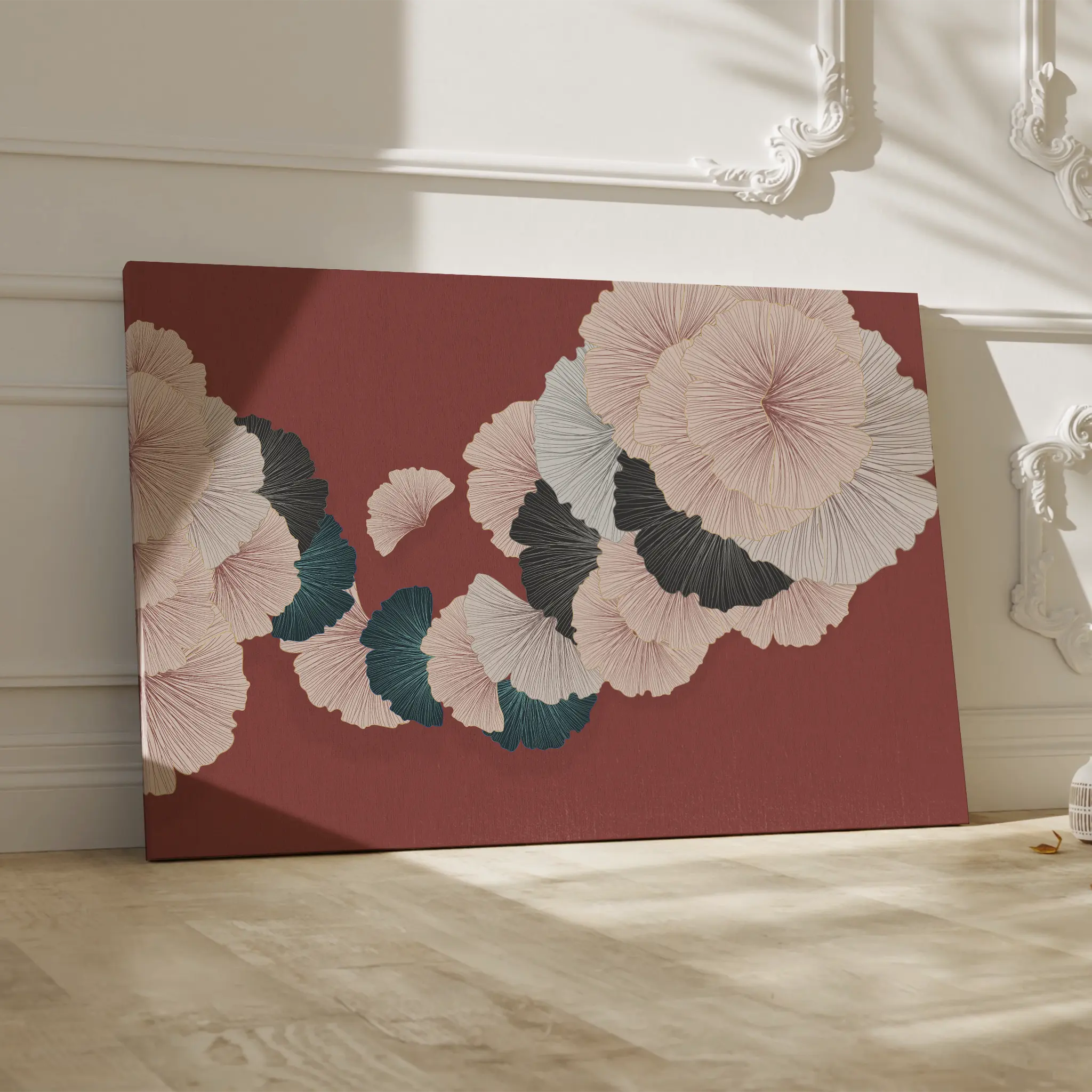 Floral Canvas Wall Art WAD002-F 90 x 60 cm / Stretched on hidden frame