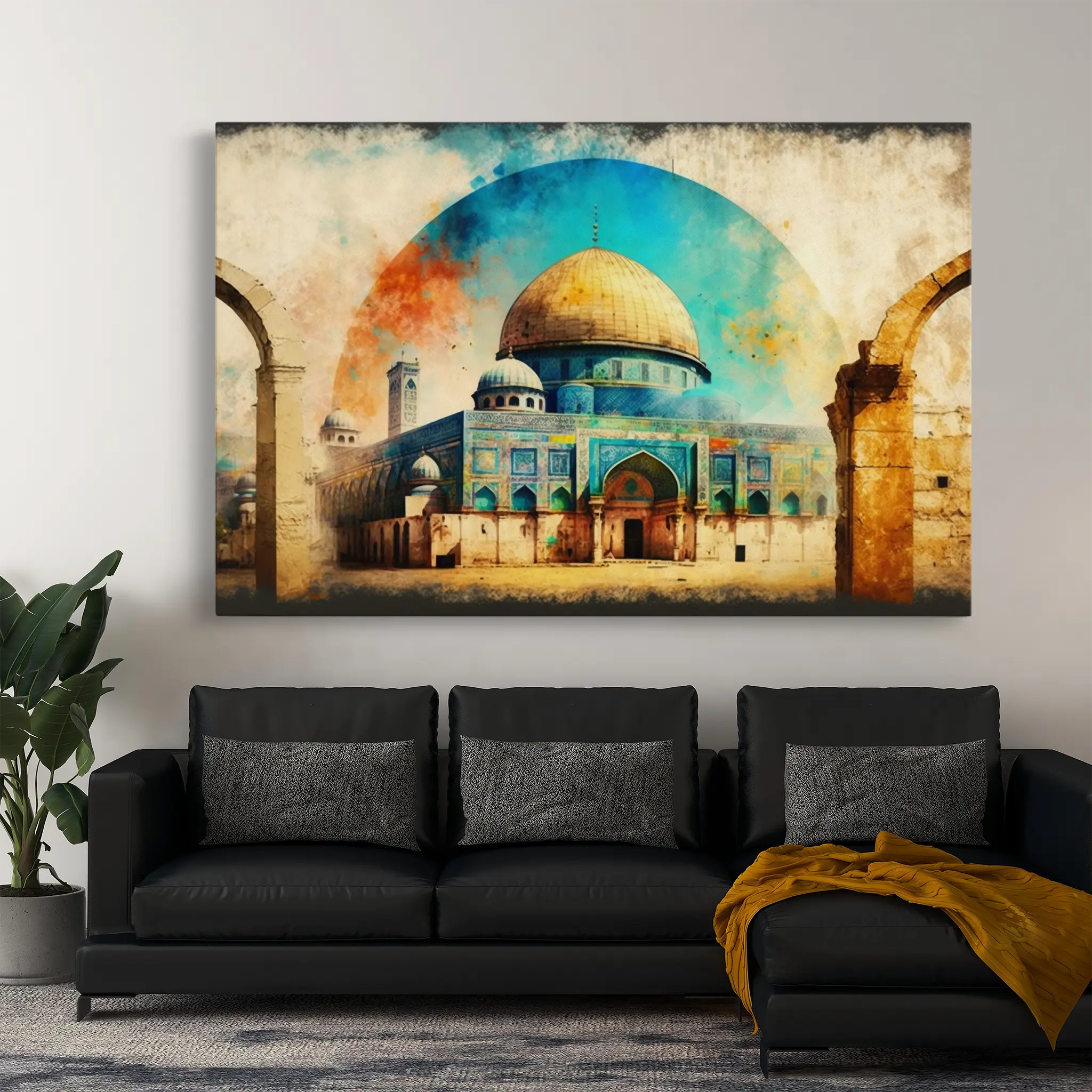 Palestine Canvas Wall Art WAD002-PL 90 x 60 cm / Stretched on hidden frame