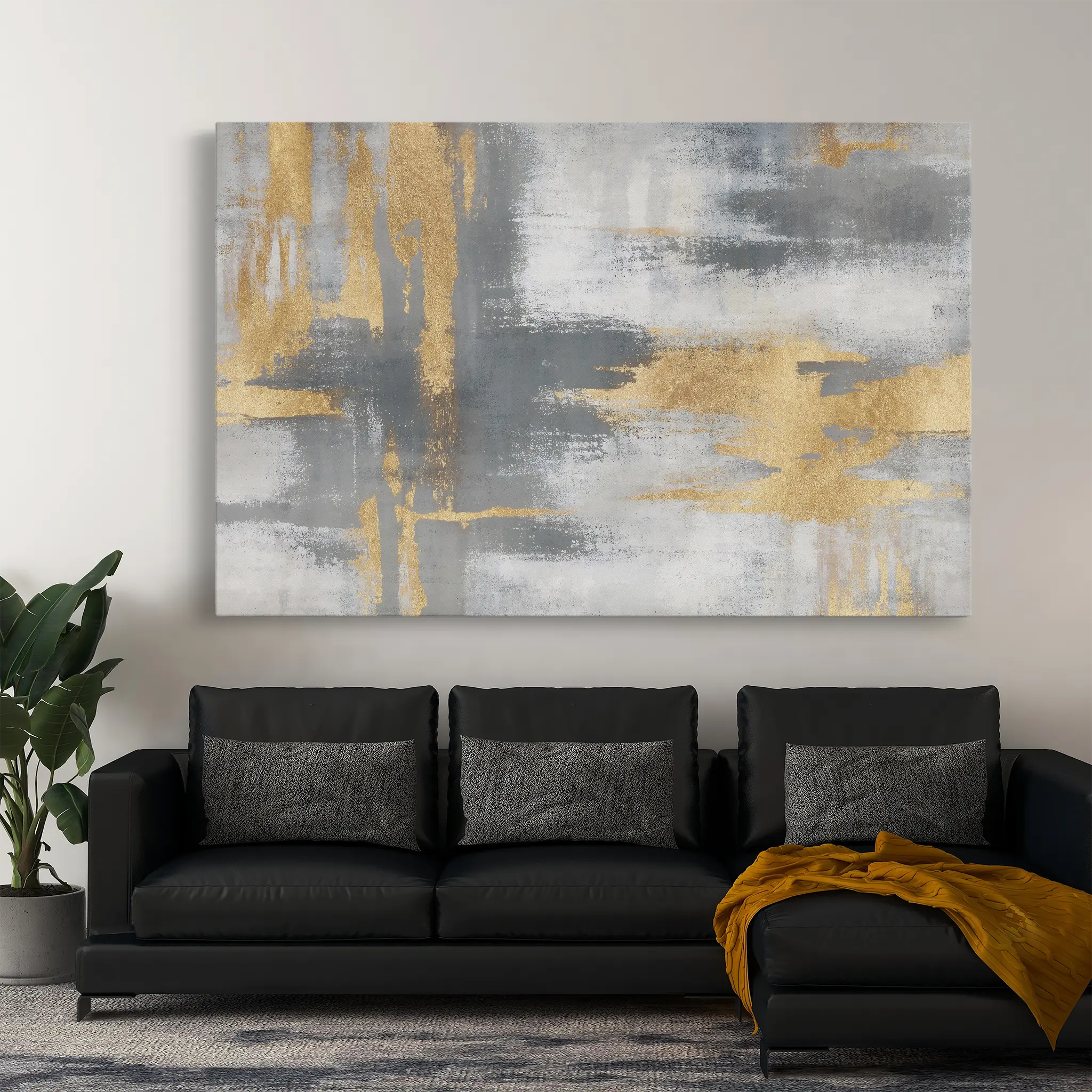 Abstract Canvas Wall Art WAD003-A 90 x 60 cm / Stretched on hidden frame