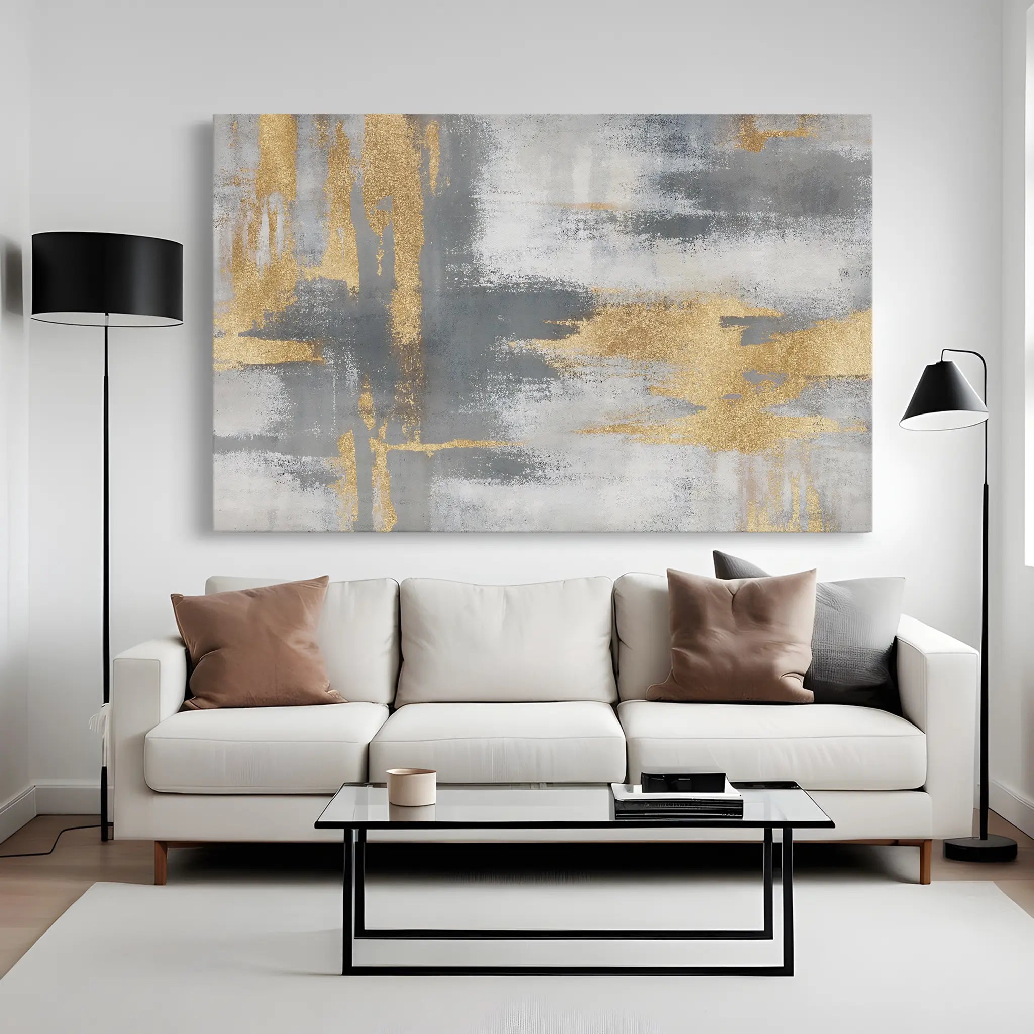 Abstract Canvas Wall Art WAD003-A 90 x 60 cm / Stretched on hidden frame