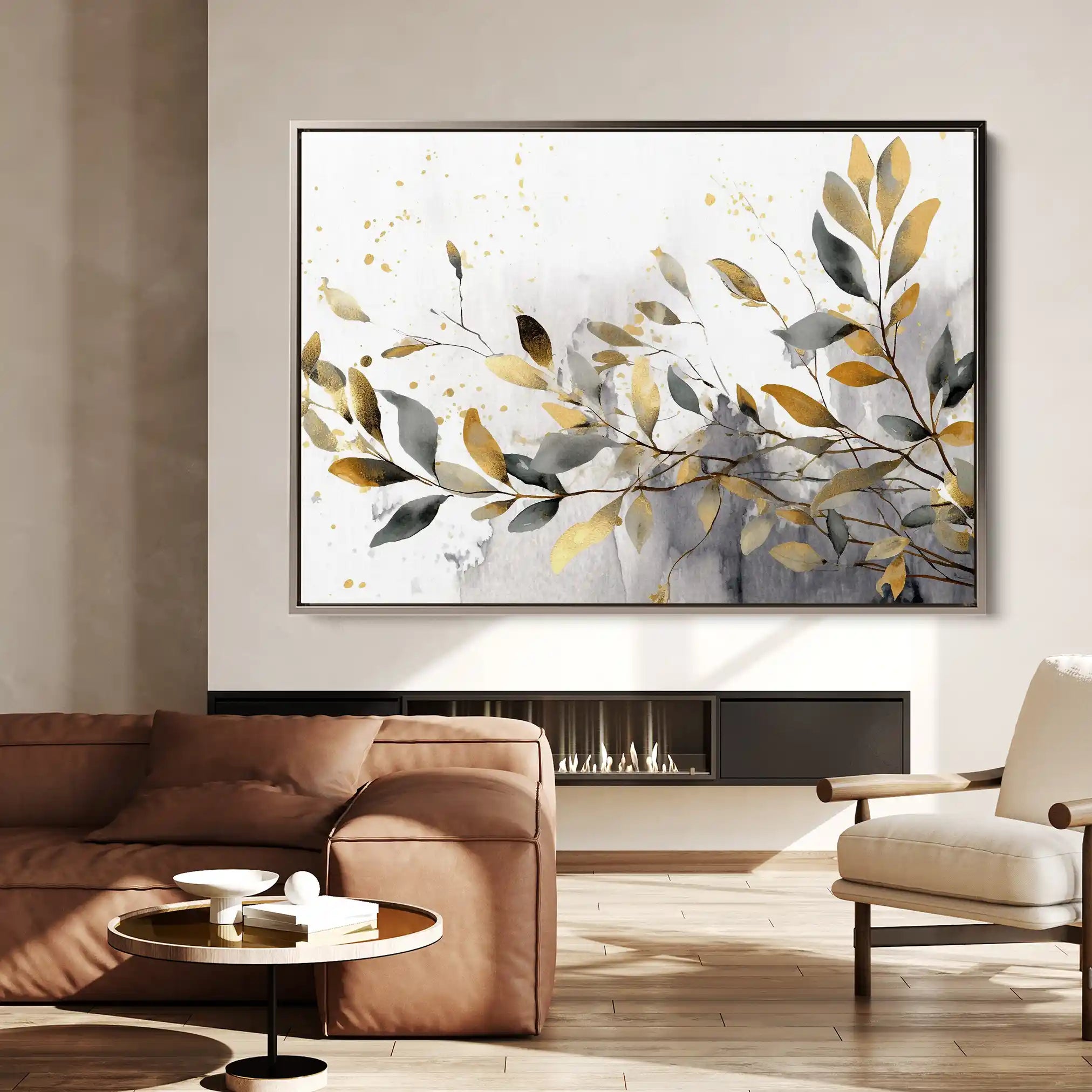 Floral Canvas Wall Art WAD003-F 90 x 60 cm / Stretched on hidden frame