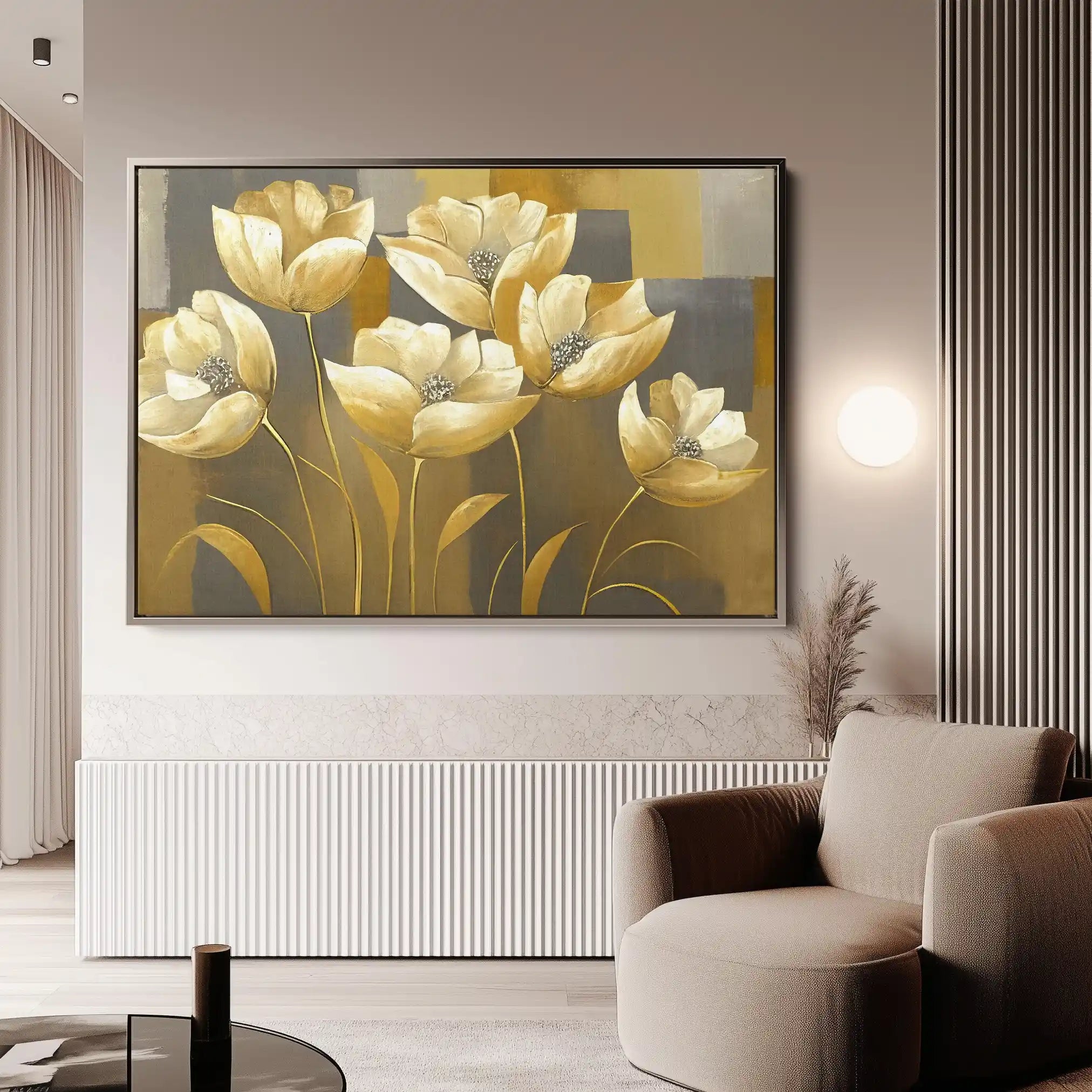 Floral Canvas Wall Art WAD004-F 90 x 60 cm / Stretched on hidden frame
