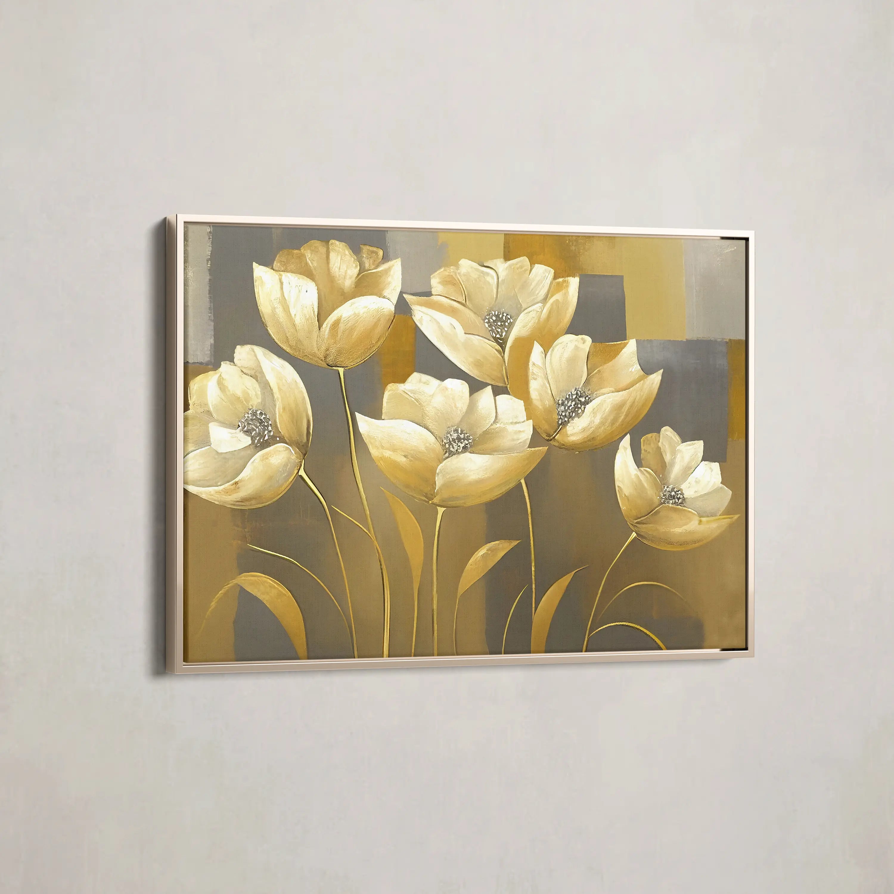 Floral Canvas Wall Art WAD004-F 90 x 60 cm / Stretched on hidden frame