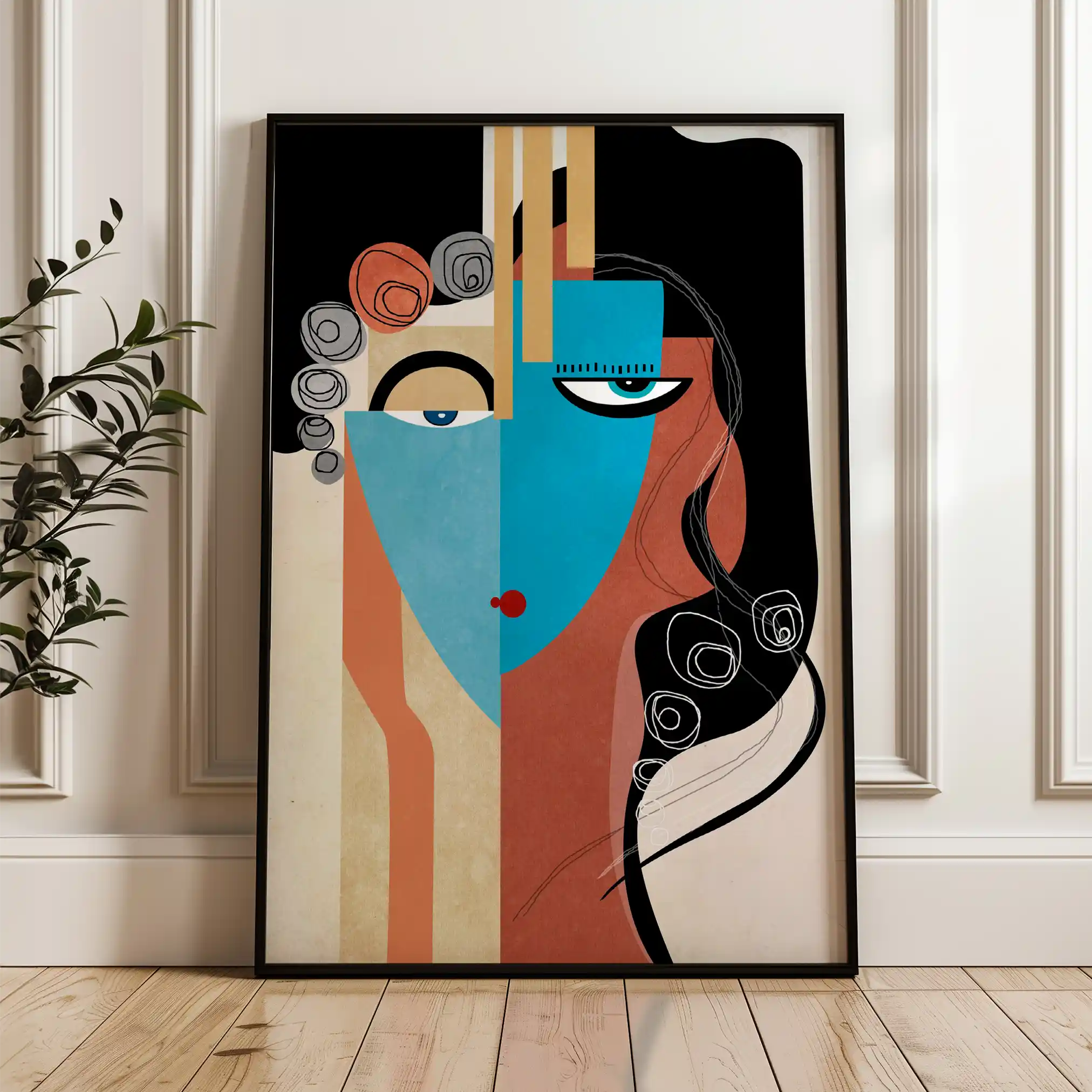 Portrait 004 Canvas Art 90 x 60 cm / Stretched on hidden frame
