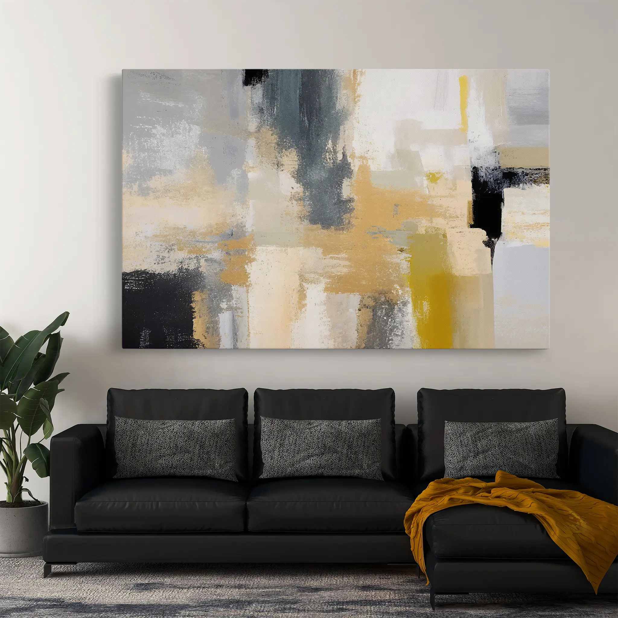 Abstract Canvas Wall Art WAD005-A 90 x 60 cm / Stretched on hidden frame