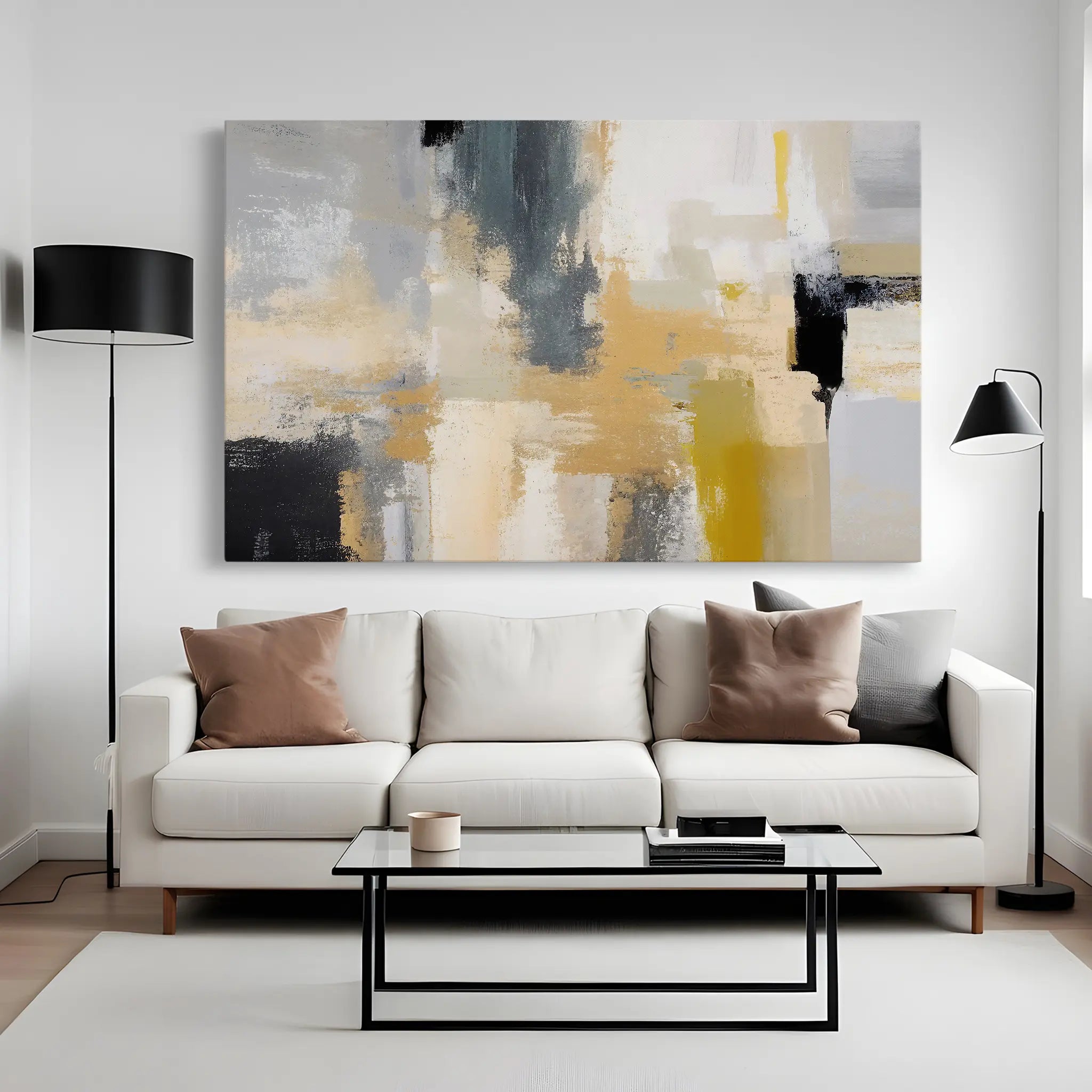 Abstract Canvas Wall Art WAD005-A 90 x 60 cm / Stretched on hidden frame