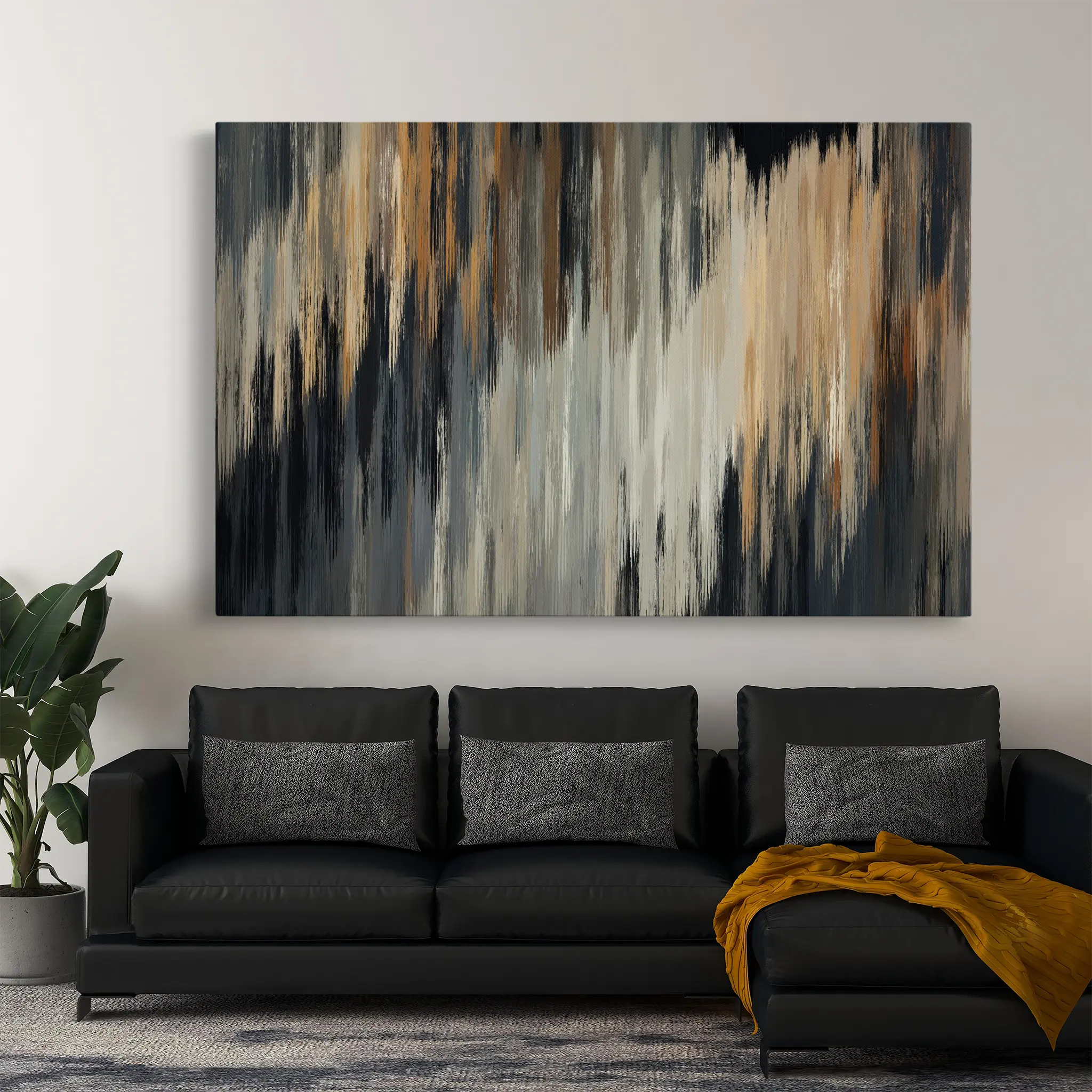 Abstract Canvas Wall Art WAD006-A 90 x 60 cm / Stretched on hidden frame