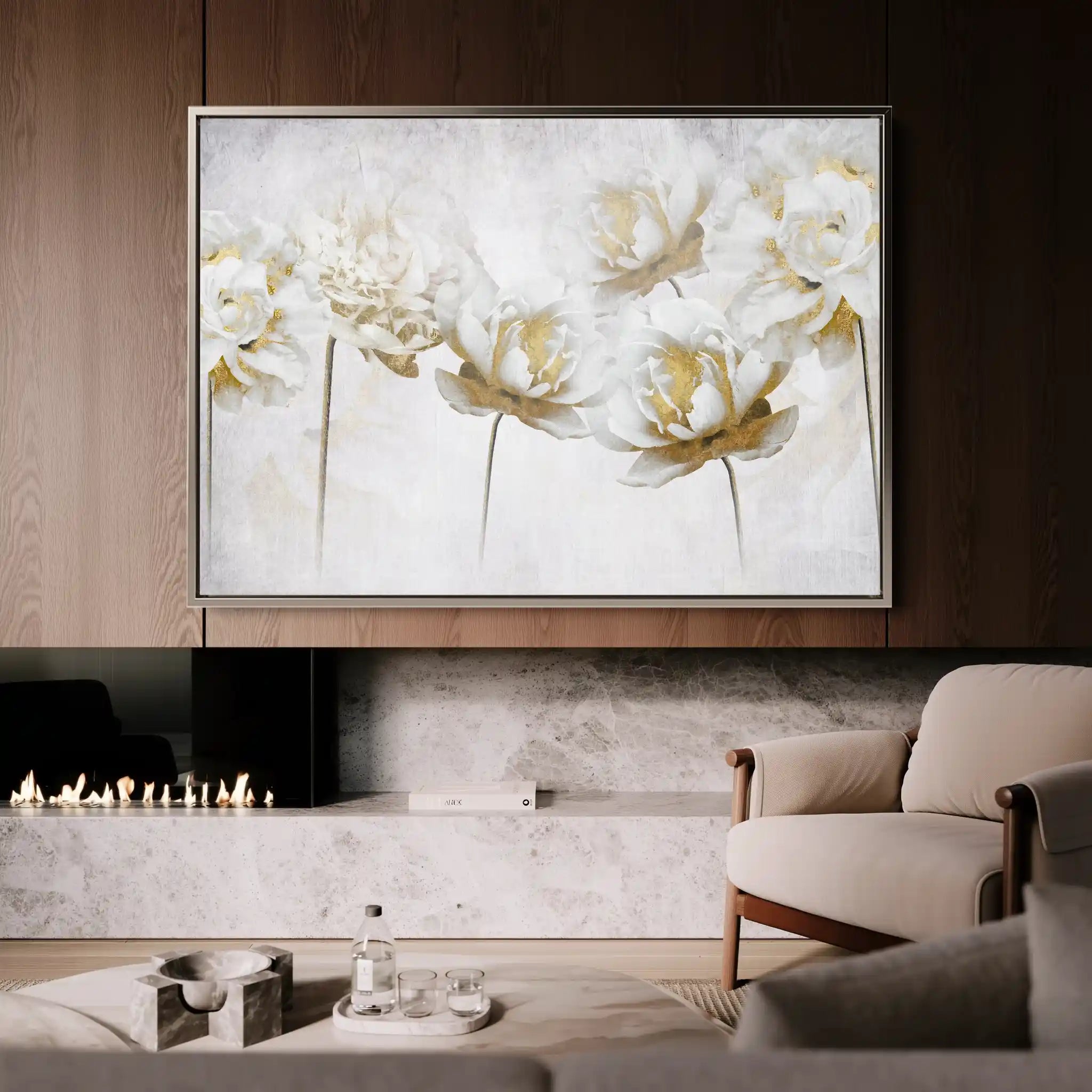 Floral Canvas Wall Art WAD006-F 90 x 60 cm / Stretched on hidden frame
