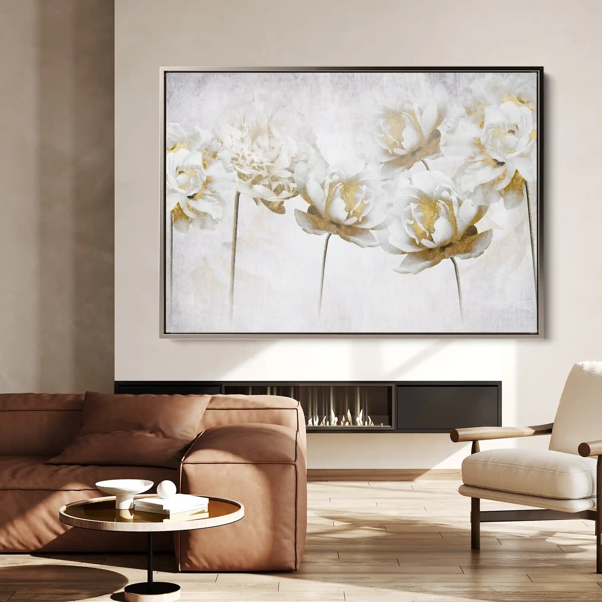 Floral Canvas Wall Art WAD006-F 90 x 60 cm / Stretched on hidden frame