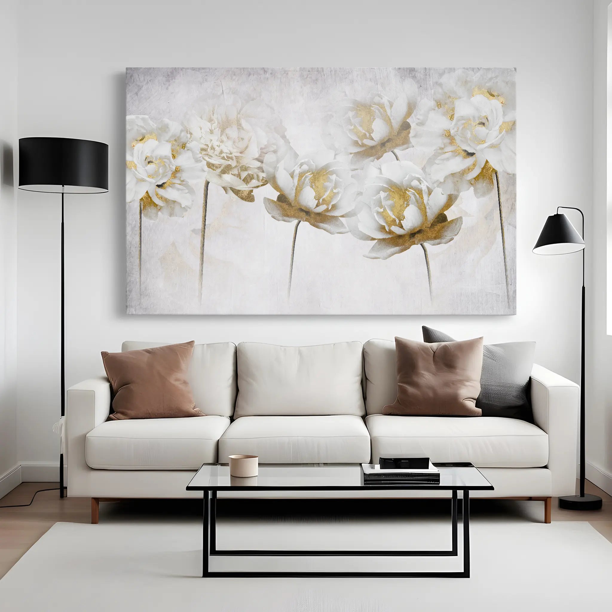 Floral Canvas Wall Art WAD006-F 90 x 60 cm / Stretched on hidden frame