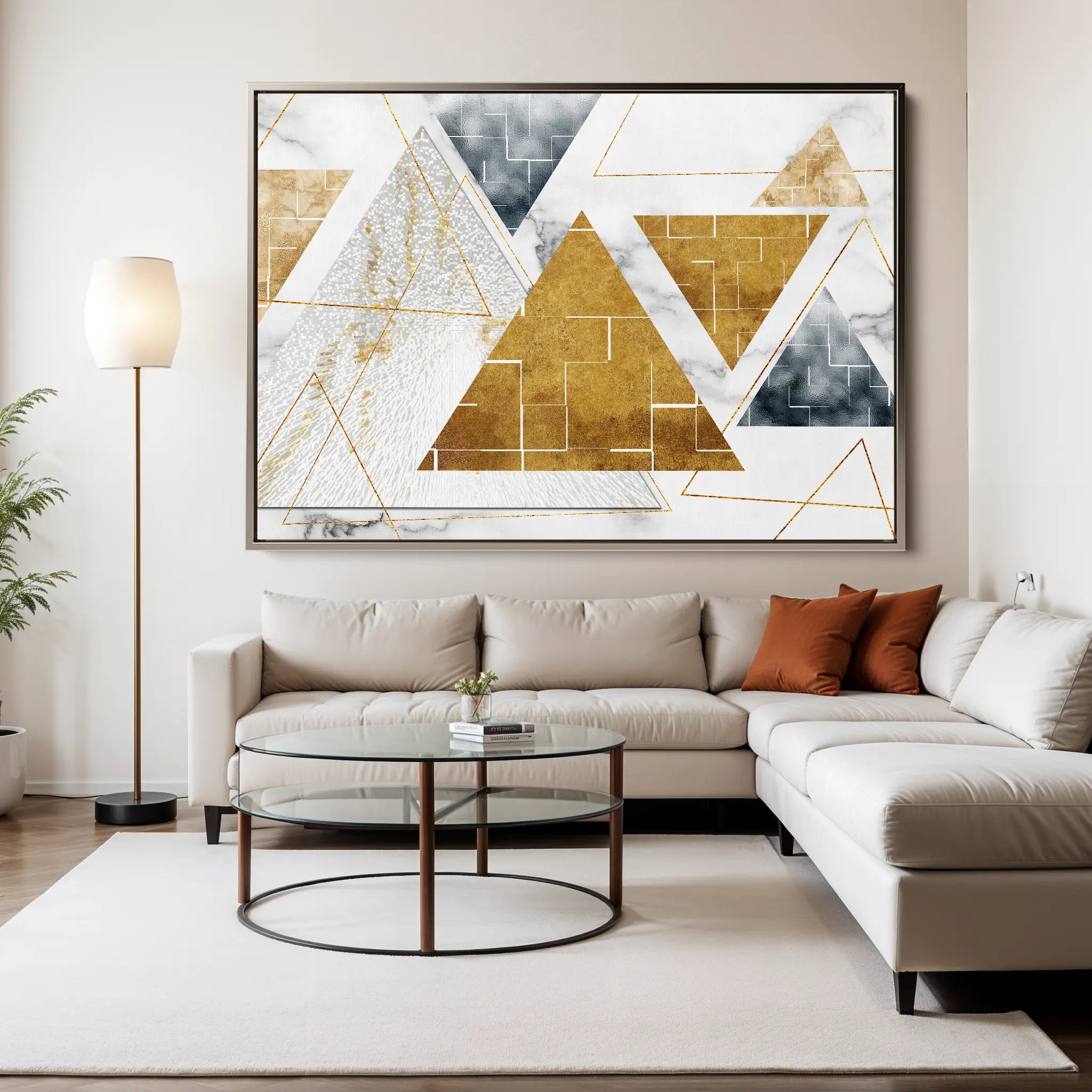 Abstract Canvas Wall Art WAD007-A 90 x 60 cm / Stretched on hidden frame