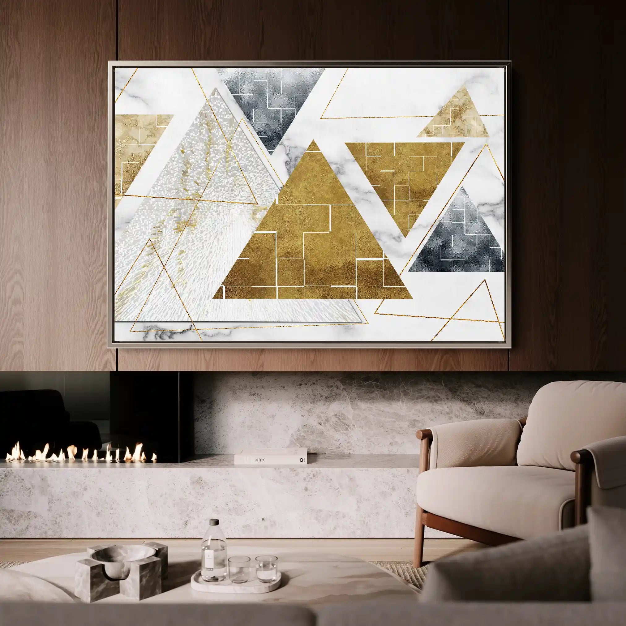 Abstract Canvas Wall Art WAD007-A 90 x 60 cm / Stretched on hidden frame
